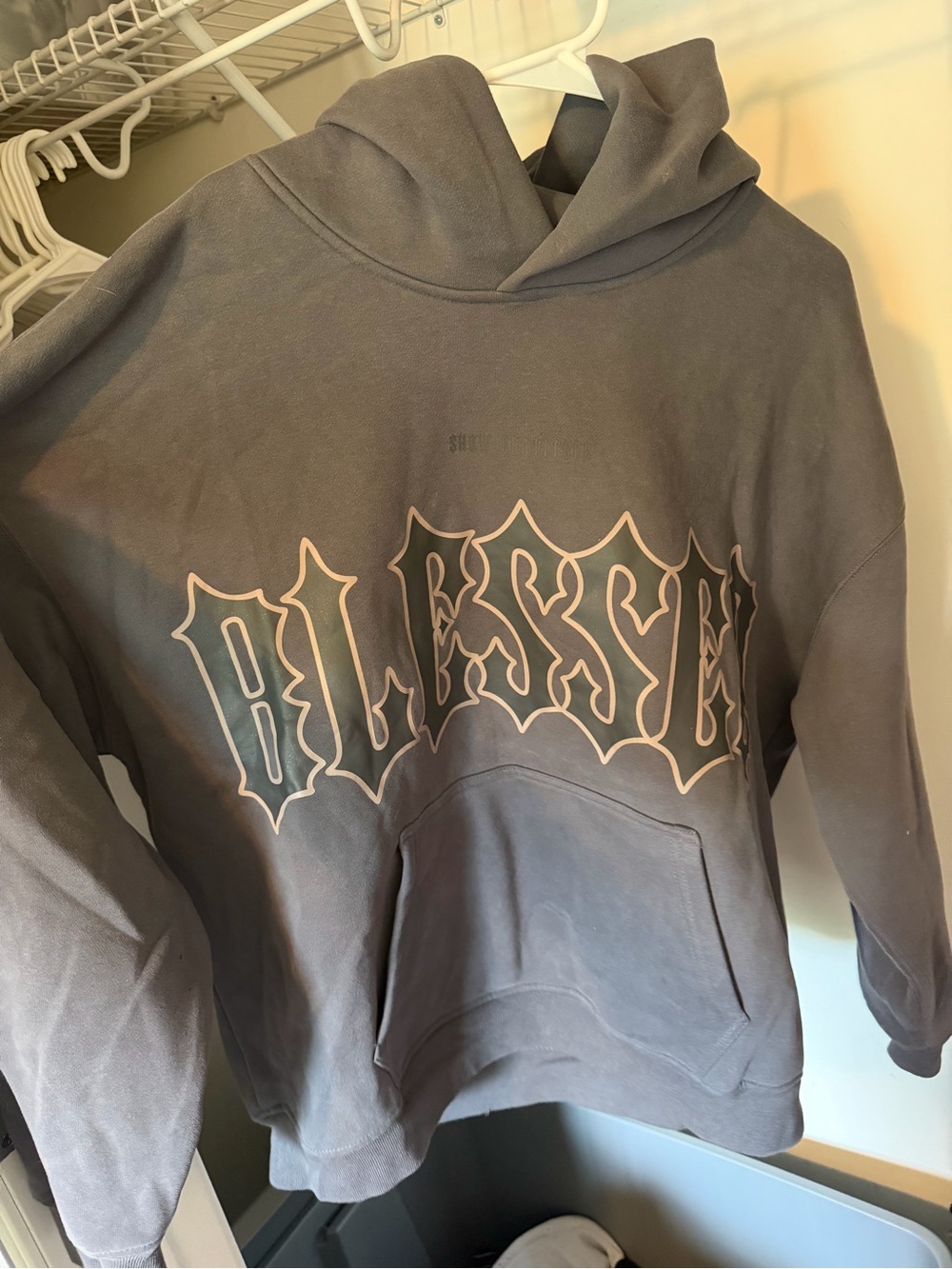 adidas Originals Charcoal Graphic Hoodie with Pink Outline - Men